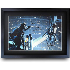 HWC Trading Zvaigžņu kari A3 Framed parakstīts drukāts autogrāfus Picture Print Photo Display Dāvana David Prowse Mark Hamill James Earl Jones Movie Plakāts faniem