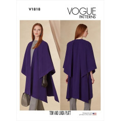 Vogue Patterns V1818A Sieviešu jaka A (XS-S-M-M-L-XL-XXL), papīrs