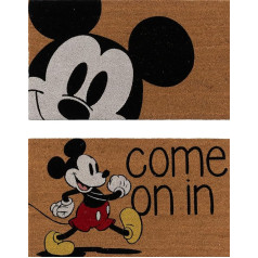 Gertmenian Disney Mickey Mouse Retro Classic ieejas durvju paklājs Coir paklājs 20 x 34 cm Brown 47534