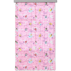 AG Design Disney Princess Prinzessinen Kinderzimmer Gardine/Vorhang, 1 Teil, Stoff, Multicolor, 140 x 245 cm