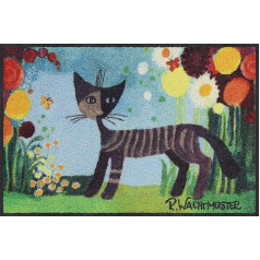 Salonloewe Rosina Wachtmeister Mazgājams durvju paklājs no Margherite 50 x 75 cm Ieejas paklājs Durvju paklājs Krāsaini kaķu ziedi