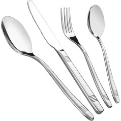 Bblie 32-teilig Edelstahl-Besteck für 8 Personen, Rostfreies Besteck Set, Essbesteck