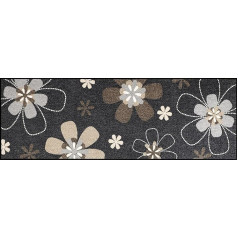 Salonloewe Fußmatte waschbar Florentina 60x180 cm Flur-Läufer Wohn-Teppich schmal Blumen Design Eingangs-Matte