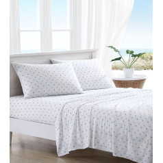 Tommy Bahama - Queen Size Flat Sheet, kokvilnas Percale gultasveļas komplekts, kraukšķīgs un vēss, stilīgs mājas dekors (Starfish Treasure, zils, Queen)