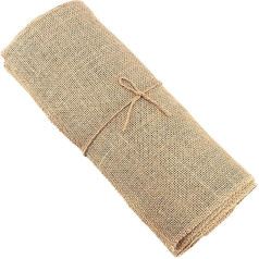 PINGEUI 10 m x 30 cm natürliche Sackleinen-Jute-Rolle, Polster-Jute-Stoff-Rolle, Sackleinen-Stoff-Rolle, Sackleinen-Stoff-Rolle für Handwerk, Hochzeit, Party, Sackleinen-Tischläufer, rustikale