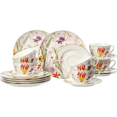 Ritzenhoff & Breker Flora 18 gabalu porcelāna kafijas komplekts