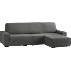 Eysa Cora bielastisch Dīvāns überwurf Chaise Longue kurzer arm rechts, frontalsicht, Farbe 06-grau, Polyester-Baumwolle, 39 x 35 x 19 cm