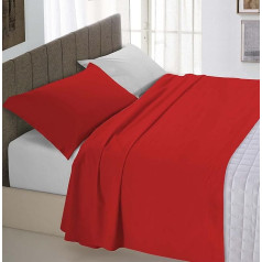 Itāļu gultasveļa Natürliche Farbe Bett Set, Einzelbett, Rot/Hellgrau