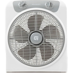 Grunkel - BOX FAN - jaudīgs un viegls grīdas ventilators ar 30 cm diametra lāpstiņām, oscilācijas funkciju, 60 minūšu taimeris, 3 ātruma līmeņi - 50 W