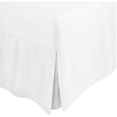 Indus Tekstilizstrādājumi 100% EGIPTIJAS TĀNA PLEATED SKIRTELE FITTED SHEET WHITE 4FT SMALL DOUBLE