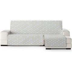 Eysa Nordic Sofa Throw Poliesters C/5 Yellow Grey Chaise Longue 240 cm Piemērots dīvāniem no 250 līdz 300 cm