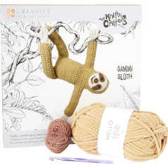 KNITTY CRITTERS KC606 Sammi Sloth Smėlio spalvos