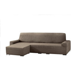 Eysa Aquiles elastīgs dīvāns überwurf Chaise Longue kurzer arm Links, frontāls, Farbe 07-braun, Polyester-Baumwolle, 43 x 37 x 14 cm