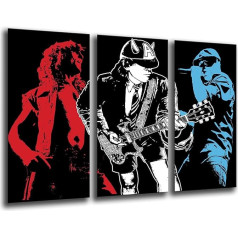 Sienas attēls ACDC Music Rock 97 x 62 cm Koka druka XXL formāta Art Print 26108