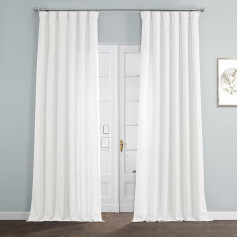 HPD Half Price Drapes FLCH-FM20201-84 Itālijas lina aizkari viesistabai 50 x 84 cm (1 audums), Magnolia Off White