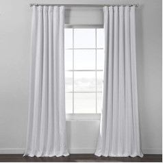 HPD Half Price Drapes FLCH-BO19021-84 127 x 213 cm itāļu mākslīgā lina aptumšojošs aizkars balts