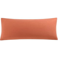 sourcing map Soft Brushed Microfiber Zipper spilvenu pārvalks Bolster Long spilvenu pārvalki ķermeņa spilveniem, oranžs, 20 x 55 collas