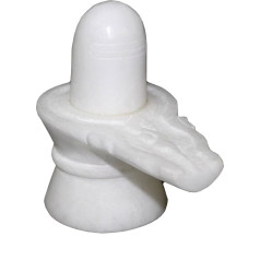 StonKraft Marmor Shiva Lingam/Shiv ling Idol Krāšņais elks (Weißer Shiva)