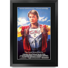 HWC Trading FR A3 TEEN WOLF MICHAEL J FOX DĀVANA PRINTED AUTOGRAF SIGNED PHOTO PRINTED AUTOGRAPH PICTURE MOVIE MEMORIES - A