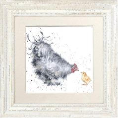 Wrendale Design Distressed White Chicken ierāmēta bilde