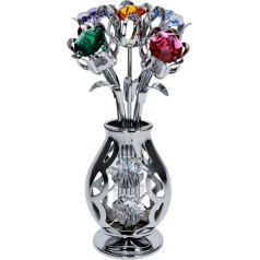 CRYSTOCRAFT Brīvi stāvošas Swarovski kristāla tulpes kristāla vāzē no CRYSTOCRAFT