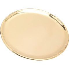 NKlaus Modern Candle Plate Round Diameter 14 cm Brass Gold Coaster Decoration Galda rotājums 10575