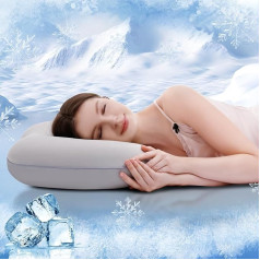 Elegear Memory Foam Kopfkissen mit kühlende Kissenhülle, Ergonomisches Nackenstützkissen Seitenschläferkissen für Rücken & Bauchschläfer, Nackenkissen Antischnarch Pillow mit Cooling Kissenbezug 40x60