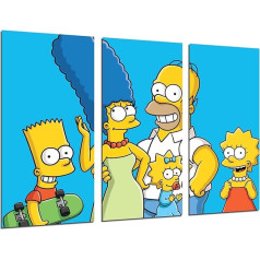 Koka izdruka sienas plakāts Simpsons Bart, Homer, 97 x 62 cm - 26531 XXL formāts - Art Print