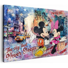 Mickey un Minnie Mouse Picture Krāsains Mickey Mouse Pictures uz audekla XXL Dzīvojamā istaba Picture Minnie Canvas Mickey Mouse Pictures Sienas Picture Canvas XXL Mickey Mouse Picture Canvas