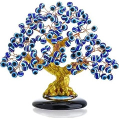 YU FENG 6,8 collu Turcijas Nazar Blue Evil Eye Tree Evil Eye Coaster Tree aizsardzībai Laime Labklājība Dāvanu eksponāts mājas galda biroja dekoram