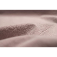 L1NK STUDIO Gultas veļa 240 x 220 cm - Segas pārklājs 100% kokvilna (Percale 200 diegi) gultai 150 cm gluda, dūmakaini rozā krāsā