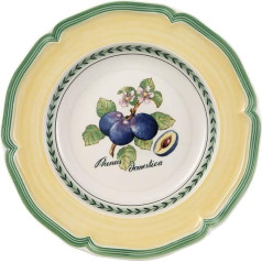 Villeroy und Boch French Garden Valence Suppenteller, 23 cm, Premium Porzellan, Weiß/Bunt