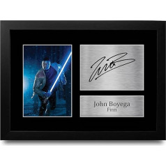 HWC Trading John Boyega A4 Framed parakstīts drukāts Autographs Picture Print Photo Display Gift For Star Wars Finn Film Fans