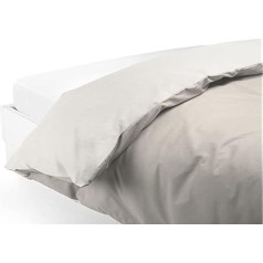 Caleffi Cotton Plain Duvet Cover Cotton Cream Double 58600 Caleffi