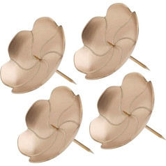 NKlaus 4 x Adventes vainaga sveces plāksne 10 cm diametrs Vainaga plāksne Lotus Brass zelta Ziemassvētku rotājums 10650