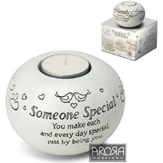 Someone Special 7314 - Arora Said with Sentiments White Tealight Holder by Said with sentiment