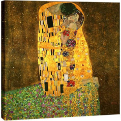 Wieco Art Gustavs Klimts Glezniecība Reprodukcijas eļļas glezna uz Stretcher Frame un ierāmētas Modern Giclee mākslas darbu attēli uz audekla Sienas māksla gatavs pakārt Home Decor XL