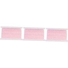 EXCEART 3 Stück 25 Spitze Scrapbook-verzierungen Hochzeitsbänder Weißes Drahtband Perlenbesatz Kranzband Weißes Dekor Organza-stoff Blumenaufkleber Zubehör Ein Stück Polyestergarn Rosa