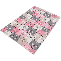 Alfombra de poliester estampada 100 x 200 cm modelis CatInvasion multicolour