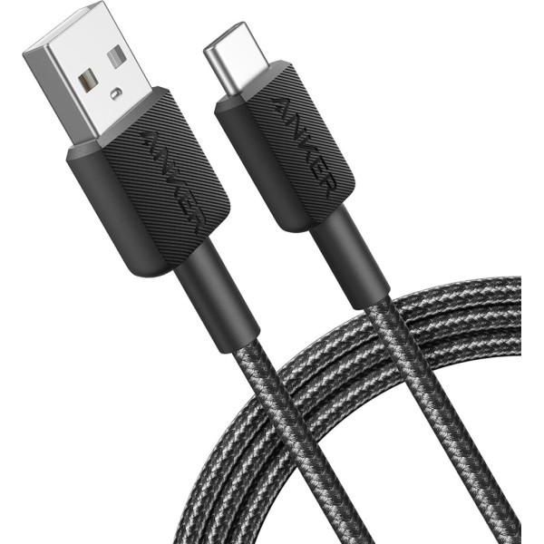 Kabeļa 322 usb-a uz usb-c 1,8 m melns