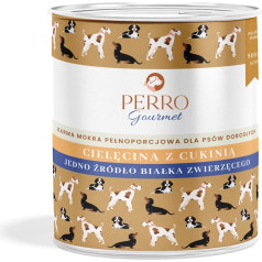 Perro gourmet teļa gaļa ar kabačiem pieaugušiem suņiem 800 g