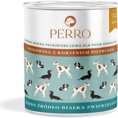Perro liellopu gaļa ar pētersīļu saknēm pieaugušiem suņiem 850 g