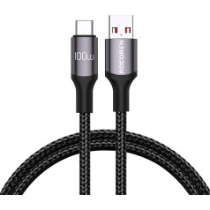 Rocoren Fast Charging cable Rocoren USB-A to USB-C Retro Series 1m 100W (grey)