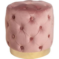 Riess Ambiente Elegantiška taburetė Modernus barokas 37 cm Dusky Pink Gold Velvet Stool Velvet Stool