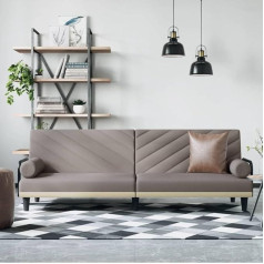 Uluyyuc Grindų sofa, skaitymo kėdė, sofa lova su miego funkcija, sofa lova su porankiais, Taupe audinys, tinka svetainei, svečių kambariui, biurui