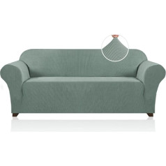 ‎H.versailtex Luksusa izstiepts dīvāna pārvalks viesistabai Stilīgs dīvāna pārvalks aizsargs trīsvietīgam dīvāna spilvenam Slipcover mēbeļu aizsargpārvalks dīvānam un dīvānam (trīsvietīgs dīvāns, tumši zilā krāsā)