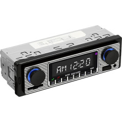 Yolispa Auto radio, Bluetooth auto radio ar USB/SD/AUX pieslēgvietu, 4 x 60 W auto audio FM radio, digitālais MP3 atskaņotājs, auto radio ar Bluetooth brīvroku komplektu