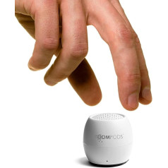 Boompods Zero Talk Mini pārnēsājamais Bluetooth skaļrunis ar Amazon Alexa - āra neliels, IPX6 ūdensizturīgs, mikrofons, 5 stundu atskaņošanas laiks, pārnēsājams skaļrunis dušai, ceļošanai, automašīnai, balts