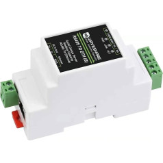 Waveshare RS485 uz RJ45 Ethernet pārveidotāja modulis, RS485 sērijveida serveris industriālai montāžai uz sliedēm, TCP/IP uz sērijveida moduli, 300 ~ 115200 bps baudas ātrums, 10/100M automātiskā saskaņošana RJ45 savienotājs