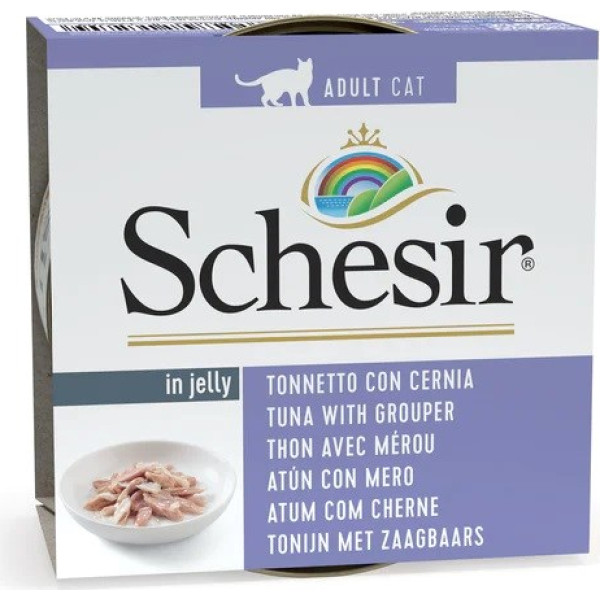 Schesir for cats oceanic adult in jelly tunas su granulių granulių 85g